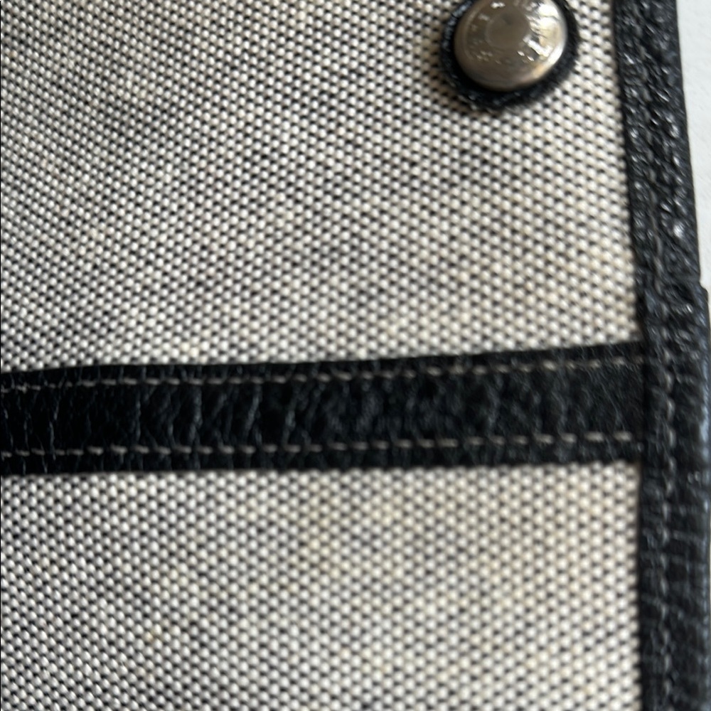 Hermes Beige and Black Canvas Tote - Picture 2 of 14